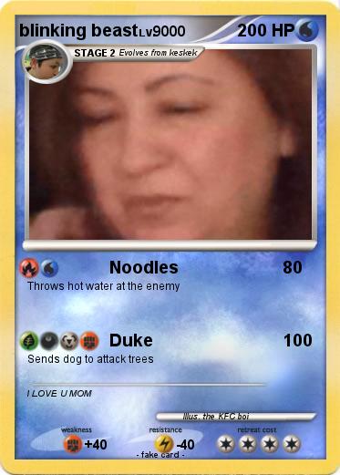 Pokemon blinking beast