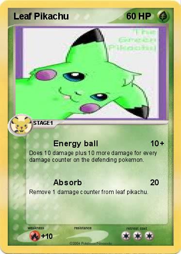 Pokemon Leaf Pikachu