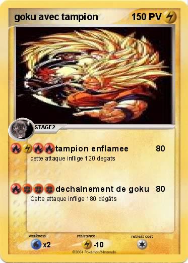 Pokemon goku avec tampion