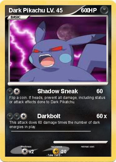 Pokemon Dark Pikachu LV. 45               0