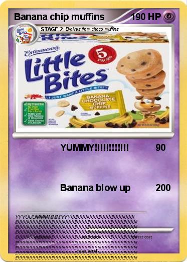 Pokemon Banana chip muffins