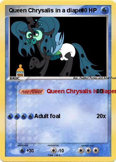 Pokemon Queen Chrysalis in a diaper