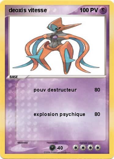Pokemon deoxis vitesse