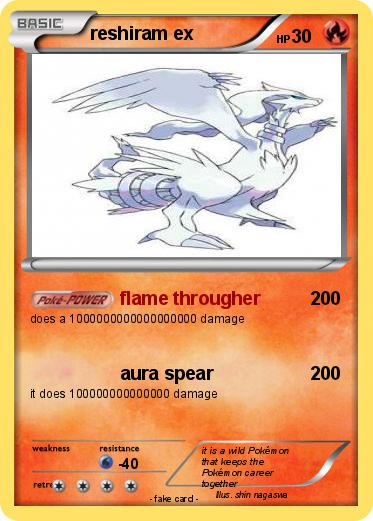 Pokemon reshiram ex