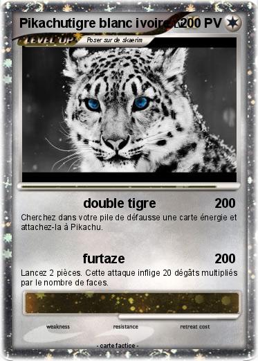 Pokemon Pikachutigre blanc ivoire