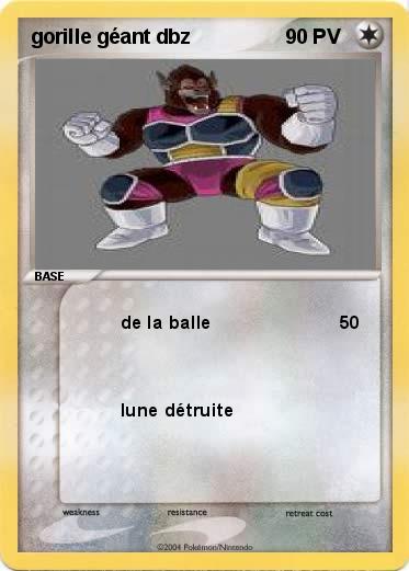 Pokemon gorille géant dbz