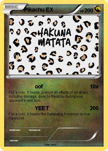 Pokemon Pikachu EX