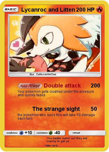 Pokemon Lycanroc and Litten