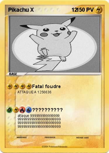 Pokemon Pikachu X                         12