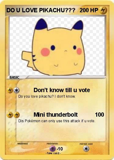 Pokemon DO U LOVE PIKACHU???
