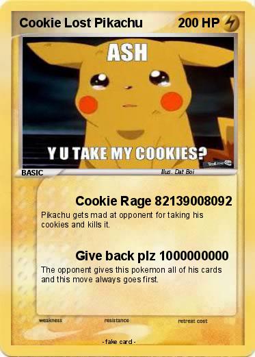 Pokemon Cookie Lost Pikachu