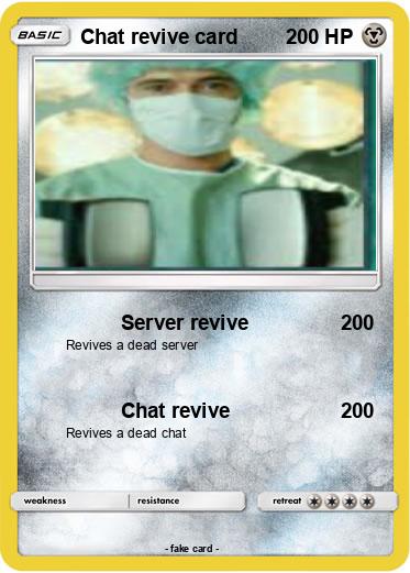Pokemon Chat revive card