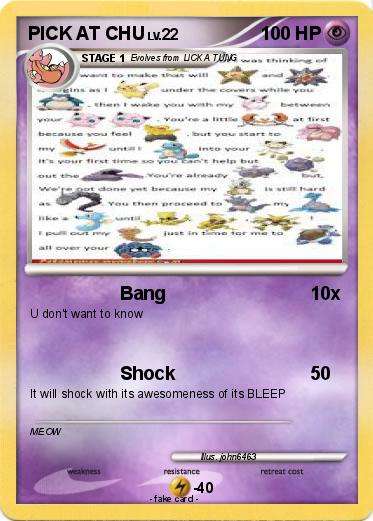Pokemon PICK AT CHU