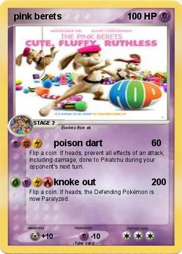 Pokemon pink berets