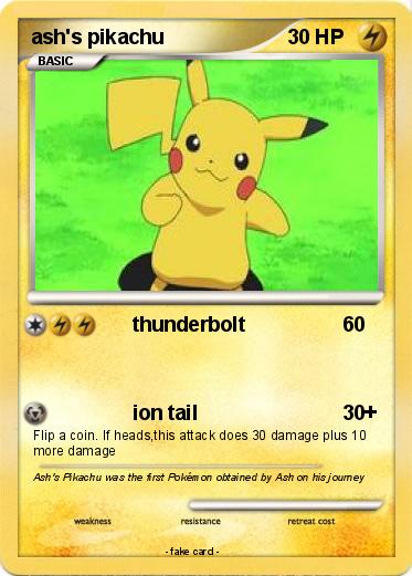 Pokemon ash's pikachu