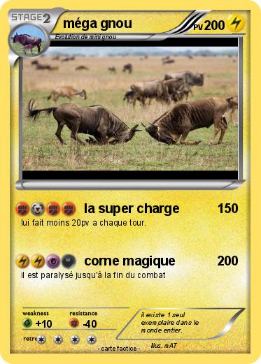 Pokemon méga gnou