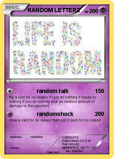 Pokemon RANDOM LETTERZ