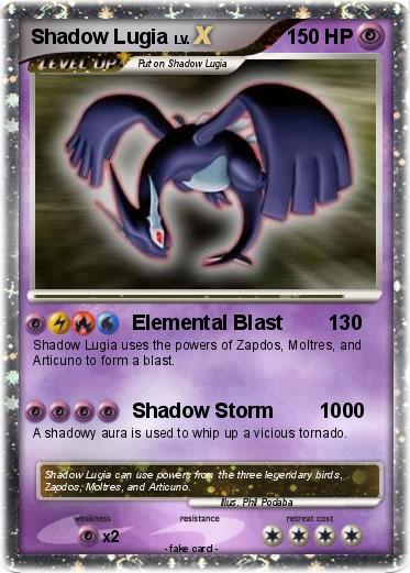 Pokemon Shadow Lugia
