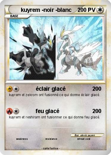 Pokemon kuyrem -noir -blanc