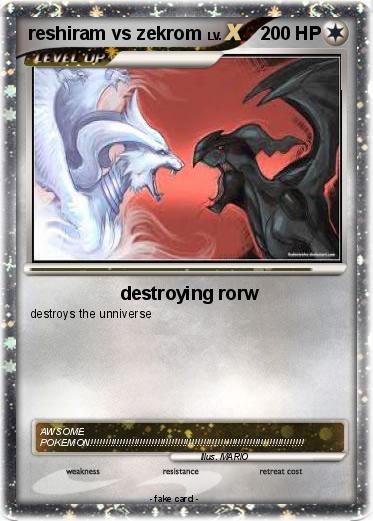 Pokemon reshiram vs zekrom