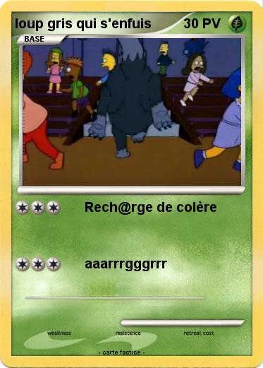 Pokemon loup gris qui s'enfuis