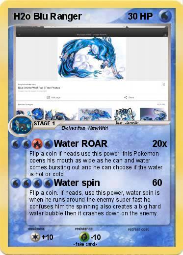Pokemon H2o Blu Ranger