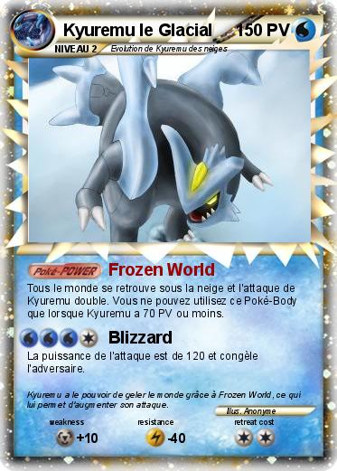 Pokemon Kyuremu le Glacial
