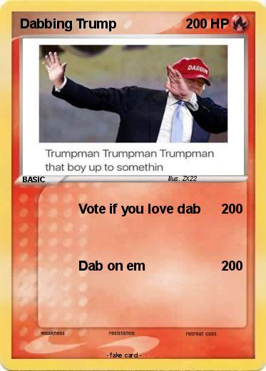 Pokemon Dabbing Trump