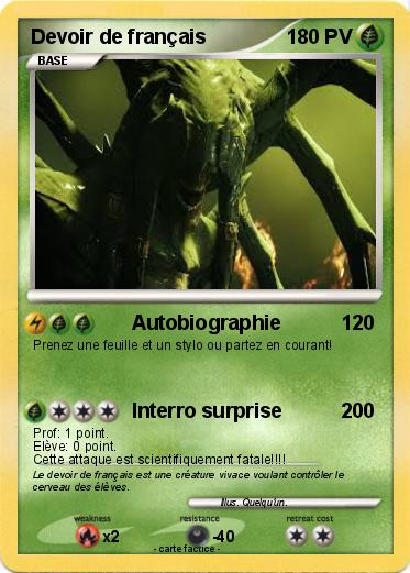 Pokemon Devoir de français