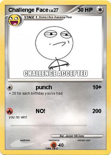 Pokemon Challenge Face