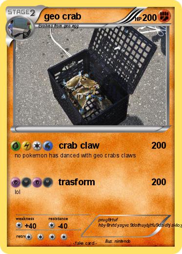 Pokemon geo crab