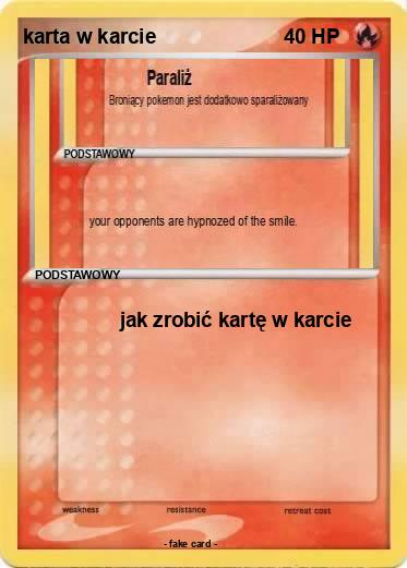Pokemon karta w karcie