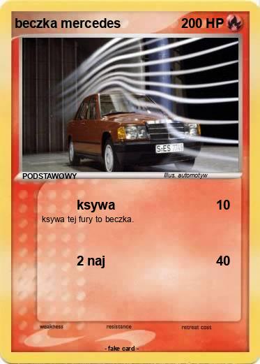 Pokemon beczka mercedes