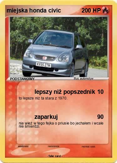 Pokemon miejska honda civic