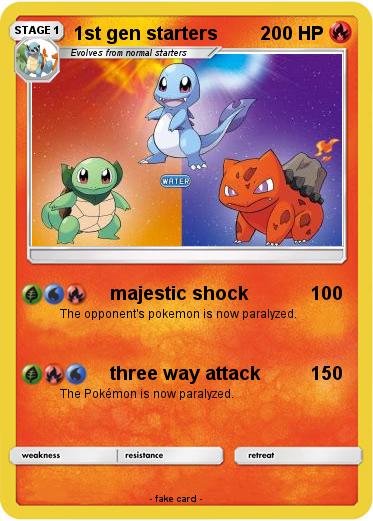 Pokemon 1st gen starters