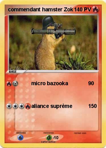 Pokemon commendant hamster Zok