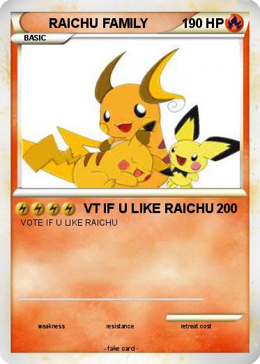 Pokemon RAICHU FAMILY