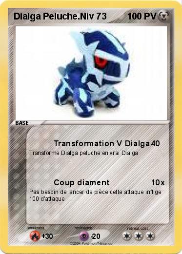 Pokemon Dialga Peluche.Niv 73