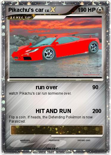 Pokemon Pikachu's car