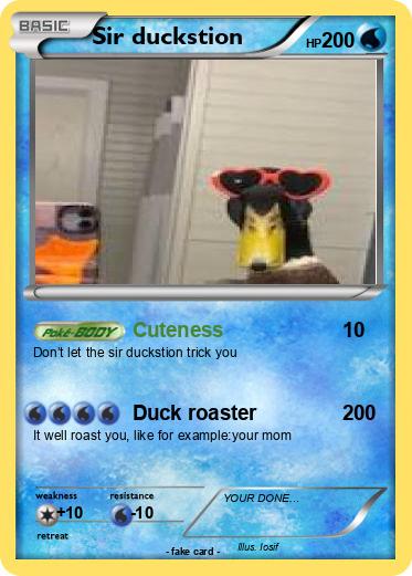 Pokemon Sir duckstion