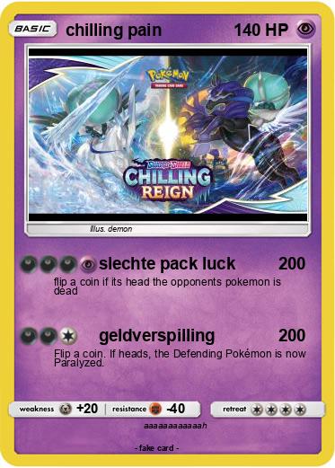 Pokemon chilling pain
