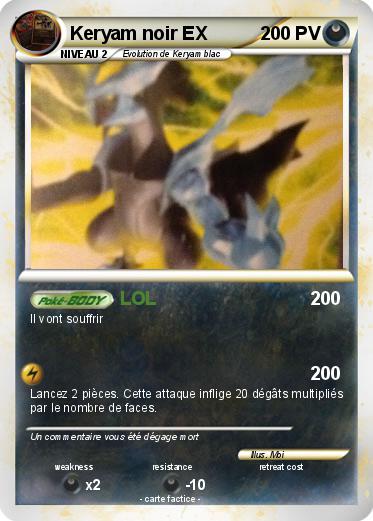 Pokemon Keryam noir EX