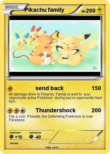 Pokemon Pikachu family