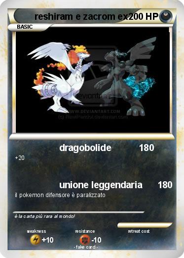 Pokemon reshiram e zacrom ex