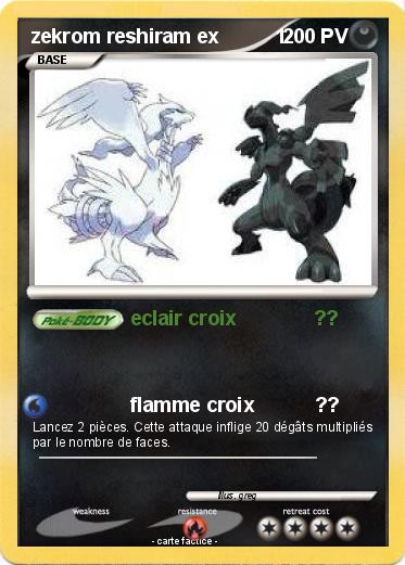 Pokemon zekrom reshiram ex          1