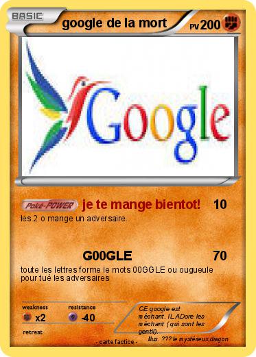Pokemon google de la mort