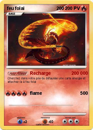 Pokemon feu folai                         200
