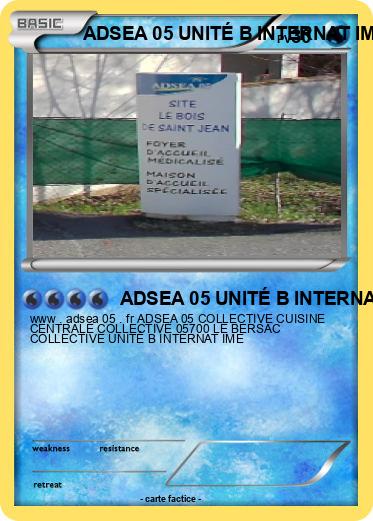 Pokemon ADSEA 05 UNITÉ B INTERNAT IME