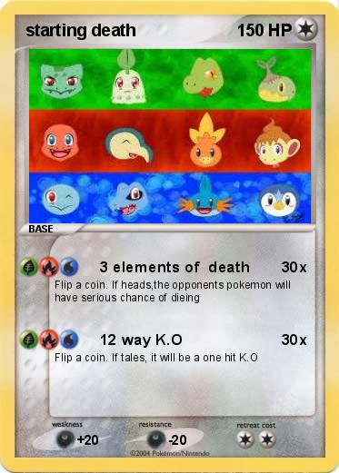 Pokemon starting death