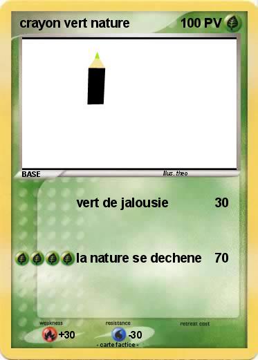 Pokemon crayon vert nature